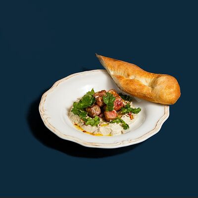 Бабагануш с хрустящими баклажанами в Дареджани по цене 2600 ₸