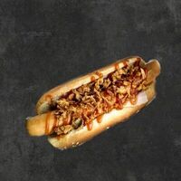 Хот-дог фирменный с говяжьей сосиской в По бургеру