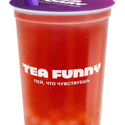 Вишня Ежевика черный M в Tea funny Bubble tea по цене 430 ₽