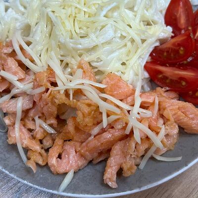 Фетучини с лососем в Панда Ok по цене 650 ₽