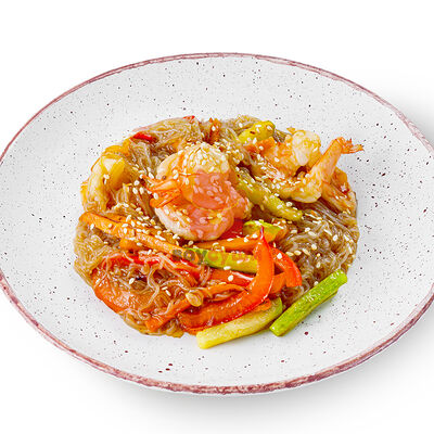 Фунчоза с креветками в Ваусуши по цене 429 ₽