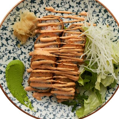 Кранчи-ролл с креветками Бэнг-Бэнг в Cheese Knock по цене 730 ₽