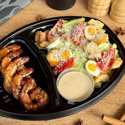 Цезарь с креветками в Про.Мясо по цене 680 ₽