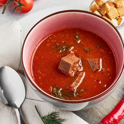 Суп Харчо с говядиной в Kekou Вкусная еда по цене 410 ₽