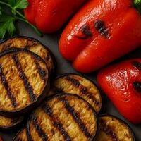 Болгарский перец на мангале в Ресторан Бигджо