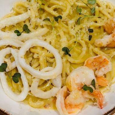 Карбонара с морепродуктамив AI Fiori по цене 695 ₽