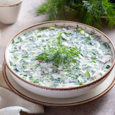 Окрошка с курицей в Панорама по цене 460 ₽