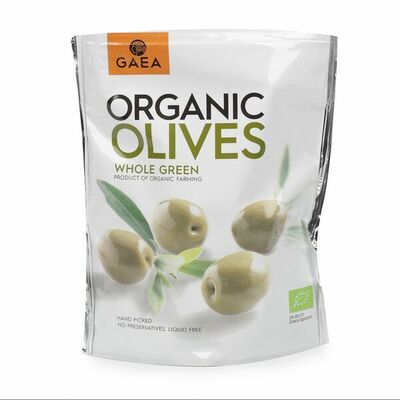 Оливки зелёные Gaea с косточкой Био сашет Греция в Азбука Вкуса Экспресс Меню по цене 455 ₽
