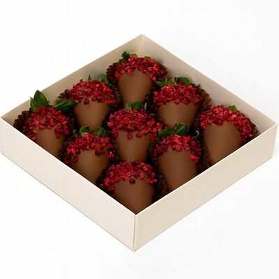 Клубника в шоколаде с сублимированной малиной Фрагола Росса размер S в Клубника в шоколаде VeryBerryLab по цене 3790 ₽