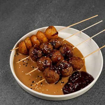 Митболы Империал с двумя соусами в Кафе Nебо по цене 390 ₽