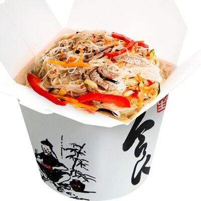 Фунчоза с креветками и сливочным соусом в Nami Sushi-Bar по цене 519 ₽