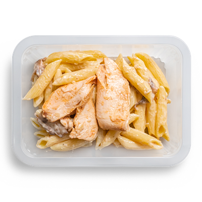 Пенне с копченой курицей и грибами в Кухня на районе по цене 284 ₽