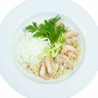 Паста Резони с креветками в Ракушка