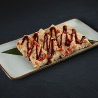 Суши-пицца с лососем в Afishasushi