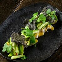 Севиче из сибаса с соусом маракуйя и огурцом в Па-Паэлья