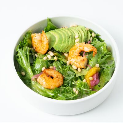 Салат с креветкой и печеным апельсином в Кафе кусь по цене 760 ₽