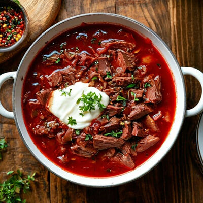 Борщ в Тбилисский уголок по цене 650 ₽