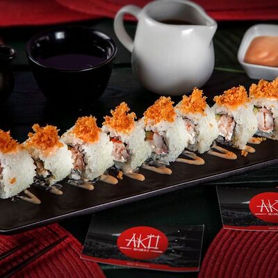 Криспи с гребешком ролл Тануки в Рыбин Гуд Sushi Premium по цене 789 ₽