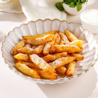 Ленивые вареники из творога с ванильным кремом в Кукумбер по цене 590 ₽