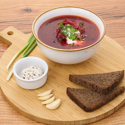 Борщ с телятинойв Gastrobar Лучшая еда с доставкой по городу по цене 450 ₽