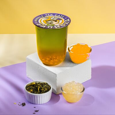 Бабл ти Киви-апельсин в Тапиока bubble tea cafe по цене 409 ₽