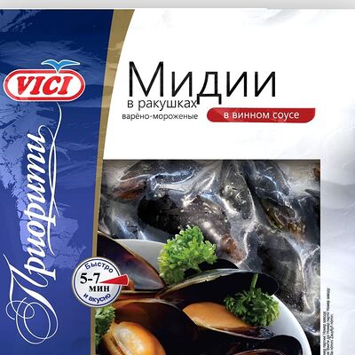 Замороженные мидии в раковине в винном соусе в Свежая устрица по цене 522 ₽