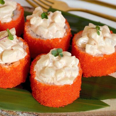 Ролл спайси гребешок в Держи рыбу по цене 820