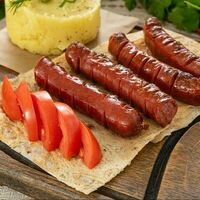 Охотничьи колбаски с гарниром в Анас