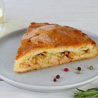 Рыбный пирог с семгой, рисом или картофелем в Обожайка