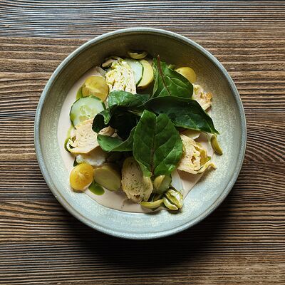 Тоннато с овощами и японским омлетом в Позавчера по цене 490 ₽