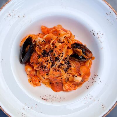 Паста с морепродуктами в Каширская Застава по цене 860 ₽