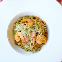 Паста с тигровыми креветками в Fettuccine pasticceria