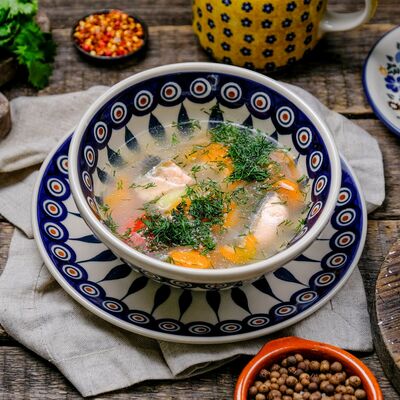 Уха с судаком и сёмгой в Ресторан-сыроварня Брынза по цене 495