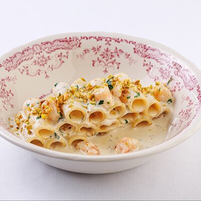 Ригатони с креветками и фисташкой в Mela по цене 1080 ₽