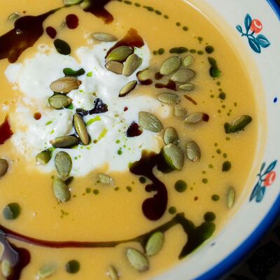 Тыквенный крем-суп со страчателлой в Ресторан-сыроварня Брынза по цене 435