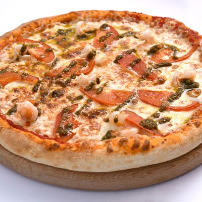 Пицца Креветки с песто в ЧиллМил по цене 1050 ₽