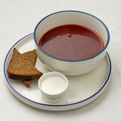 Борщ от шефа с карамелизированной грушей в Василек по цене 550 ₽