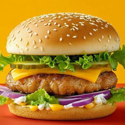 Гамбургер с курицей в Кафе симбад по цене 250 ₽