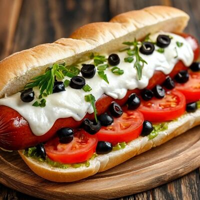 Хот-дог Итальянский в Шаурма и хот дог по цене 466 ₽
