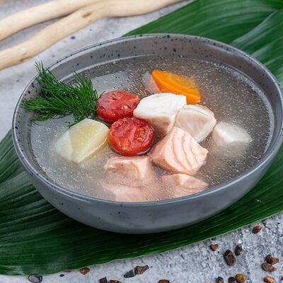 Уха с лососем и треской в Мушу по цене 345