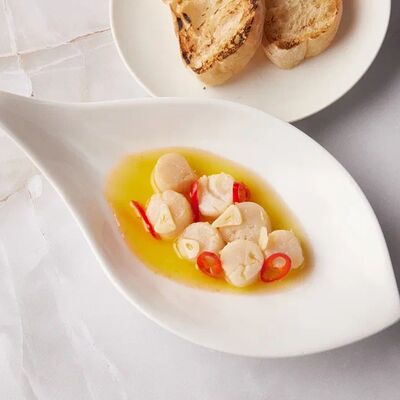 Гребешки с Чили в топлёном масле с чесноком в Рыба моя по цене 1190 ₽