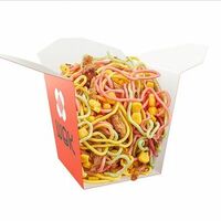 Цветная лапша без овощей с курицей и кукурузой в WOK