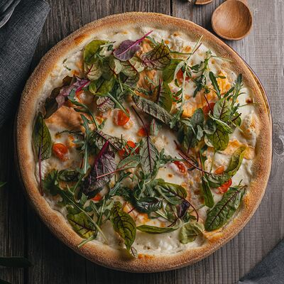 Пицца лосось, креветки в Amato по цене 1190 ₽