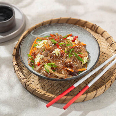 Фунчоза со свининой терияки в ПАЛКИ-СКАЛКИ по цене 440 ₽