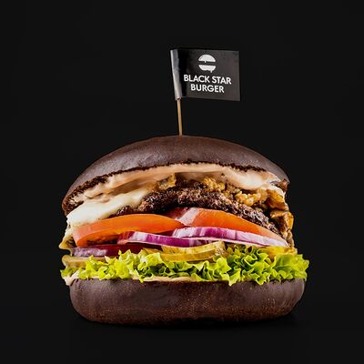 Бургер Грибной Black Angus в Black Star Burger по цене 640 ₽