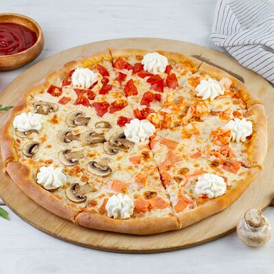 Пицца Норвежская в Пекарня Кулинария Пиццерия ОБОЖАЮТВСЕ! по цене 1099 ₽