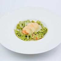 Сливочный фетучини с лососем в DoubleU