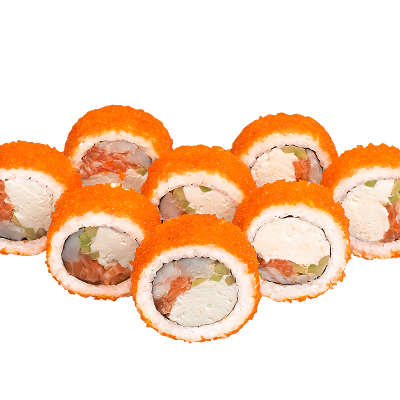 Ролл с тигровой креветкой и лососем в Суши Wok по цене 399