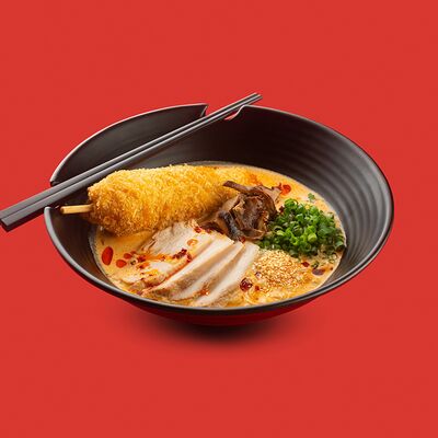 Чиз-Рамен с корн-догом в Kai ramen по цене 590 ₽