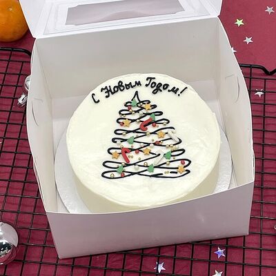Бенто-торт Елочка С Новым Годом! в подарок на Новый год в Cosmo Сakery по цене 2200 ₽